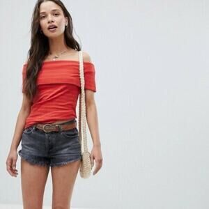 Free People Melbourne Off Shoulder Stripe Top